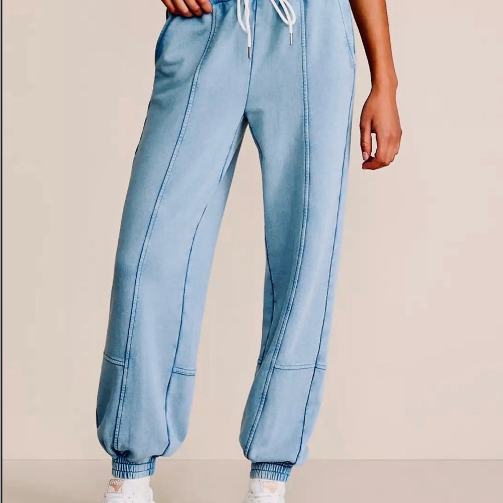 Lou & Grey Light Blue Drawstring Joggers